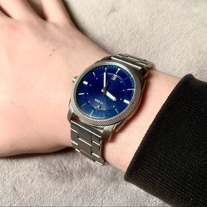 Machine Three-Hand Date Stainless Steel Watch 22mm